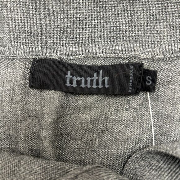 Truth by Republic Polo Shirt Men's Small (XL) Gray Wool Blend READ DESCRIPTION* - Picture 7 of 9